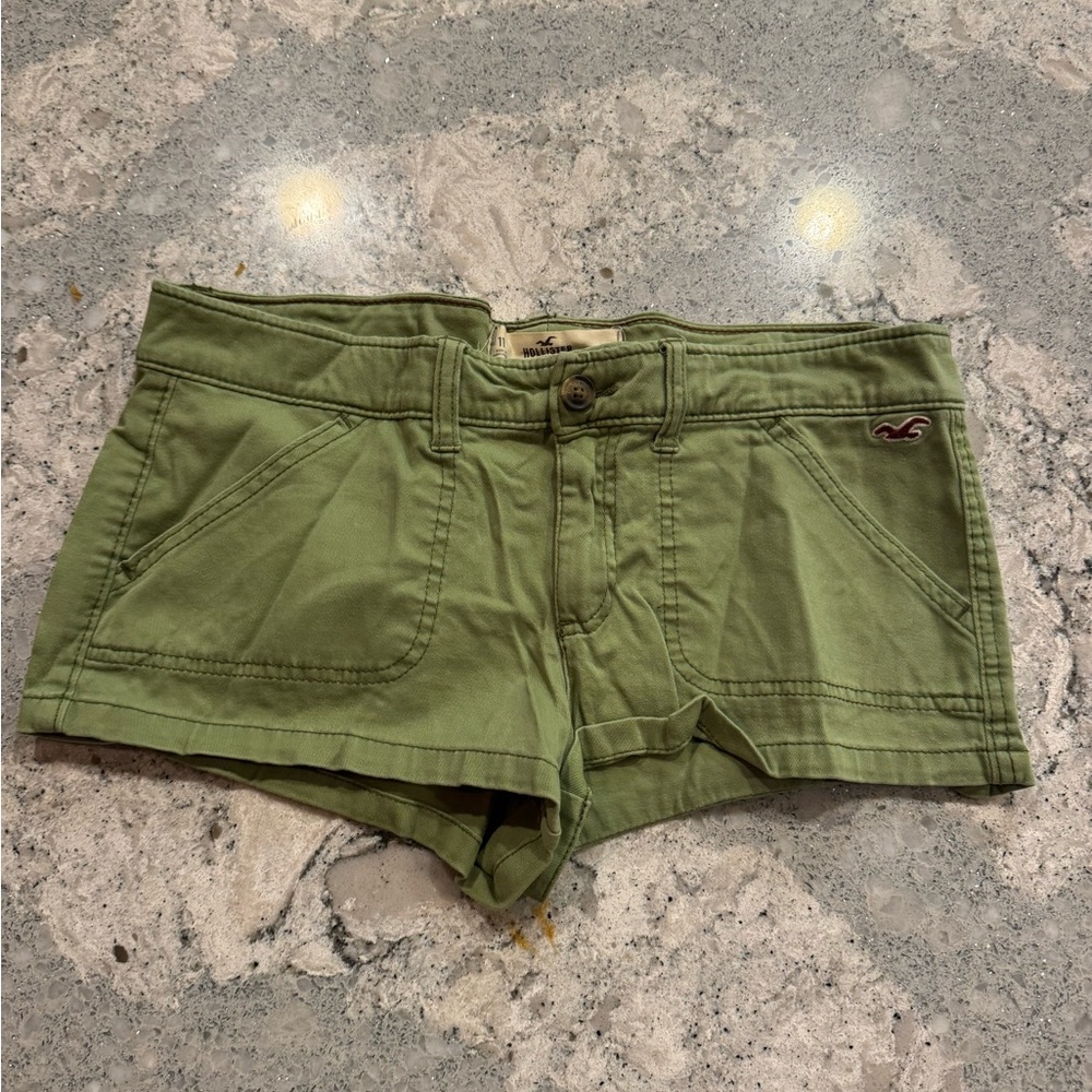 Hollister Women's Green ultra mini Shorts